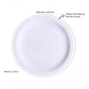 Conjunto 10 Pratos De Mesa Porcelana Raso Iguaçu - Germer