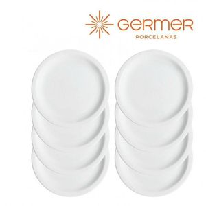 Conjunto 8 Pratos De Mesa Porcelana Raso Iguaçu - Germer
