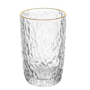 Jogo 2 Copo Cristal Martelado Fio De Ouro Petra 330ml - Lyor