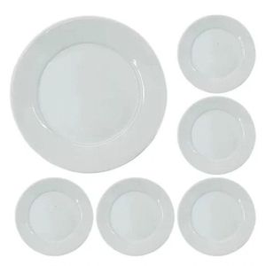 Conjunto 20 Pratos Rasos Porcelana 24,5cm Bar Hotel Germer