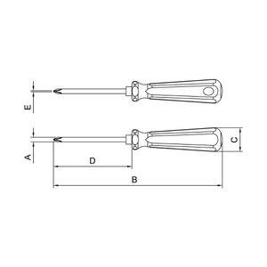 Chave De Fenda Ponta Cruzada Em Aço Cromo Vanadio 3x75 Mm (1-8x3") Tramontina Pro