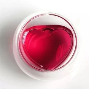Jogo De Copo Coração Parede Dupla 2 Peças 80 Ml - Mimo