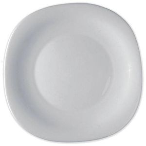Jogo 4 Prato Sobremesa De Vidro Parma Bormioli Branco 20cm