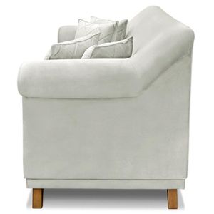 Sofa 3 Lugares Retro Polo 200cm Com Almofada Veludo 2223 Ezz 2223