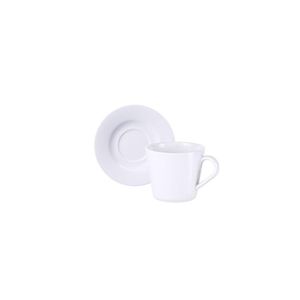 Conjunto Xícara E Pires De Chá Tramontina Mesh Em Porcelana Decorada, 185 Ml 2 Peças