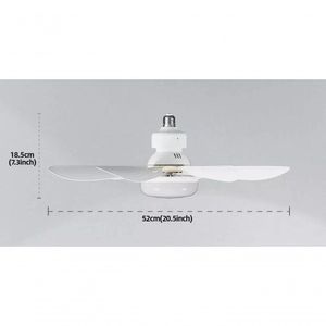 Ventilador De Teto Silencioso Luminária Led Controle Remoto Bivolt