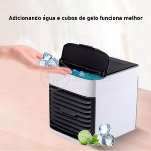 Ar Condicionado Portátil Arctic Air Cooler Umidificador Climatizador Luz Led 7 Cores Rgb