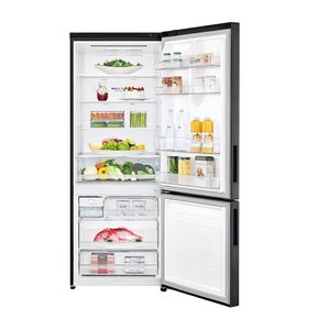 Geladeira LG Smart Frost Free Inverter 451L Inverse Preto GC-B569