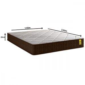 Colchão King 193x203x25 Comfort Plus Superlastic Apolospuma Marrom