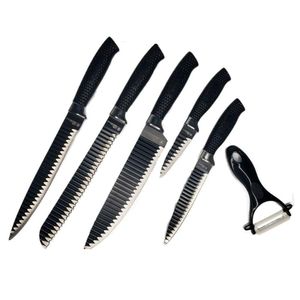 Conjunto De Facas Churrasco 6 Peças Aço Inox Antiaderente