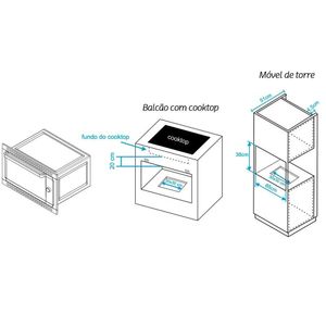 Forno Elétrico de Embutir Digital Mueller Decorato Gourmet Preto 44L - Preto