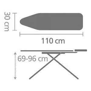 Tábua de Passar Roupa 110x30cm A Denim Blue Brabantia