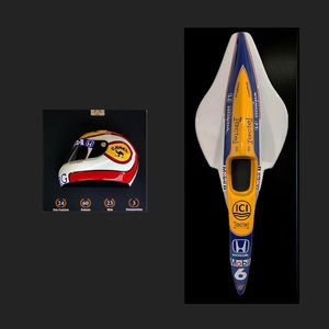 Conjunto Quadros 3D F1 Carro FW11 87 e Capacete 88 NP G53 - Gran Belo