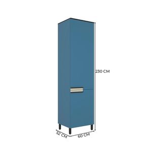 Paneleiro MDP Herval Manhattan, Azul Orion, 2 Portas, 60 cm