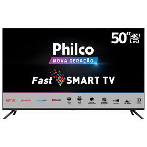 Fast Smart TV Philco 50” PTV50G70SBLSG UltraHD 4K LED