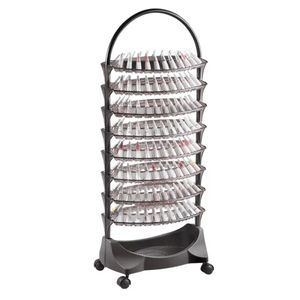 Carrinho Smaltbell Classic 8 Bandejas Cromado Preto Ref-3391