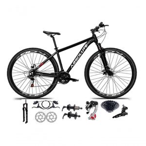Bicicleta Aro 29 Absolute Nero 5 Câmbios Shimano 24v K7 Freios Hidráulicos Garfo Trava - Preto