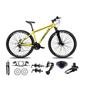 Bicicleta Aro 29 Absolute Nero 5 Freio Hidráulico K7 27v Garfo Com Trava - Amarelo Tam.15