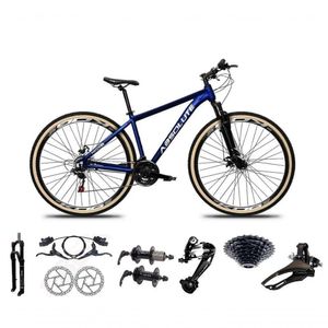 Bicicleta Aro 29 Absolute Nero 5 Freio Hidráulico K7 27v Garfo Com Trava Pneu Com Faixa - Azul Tam.19