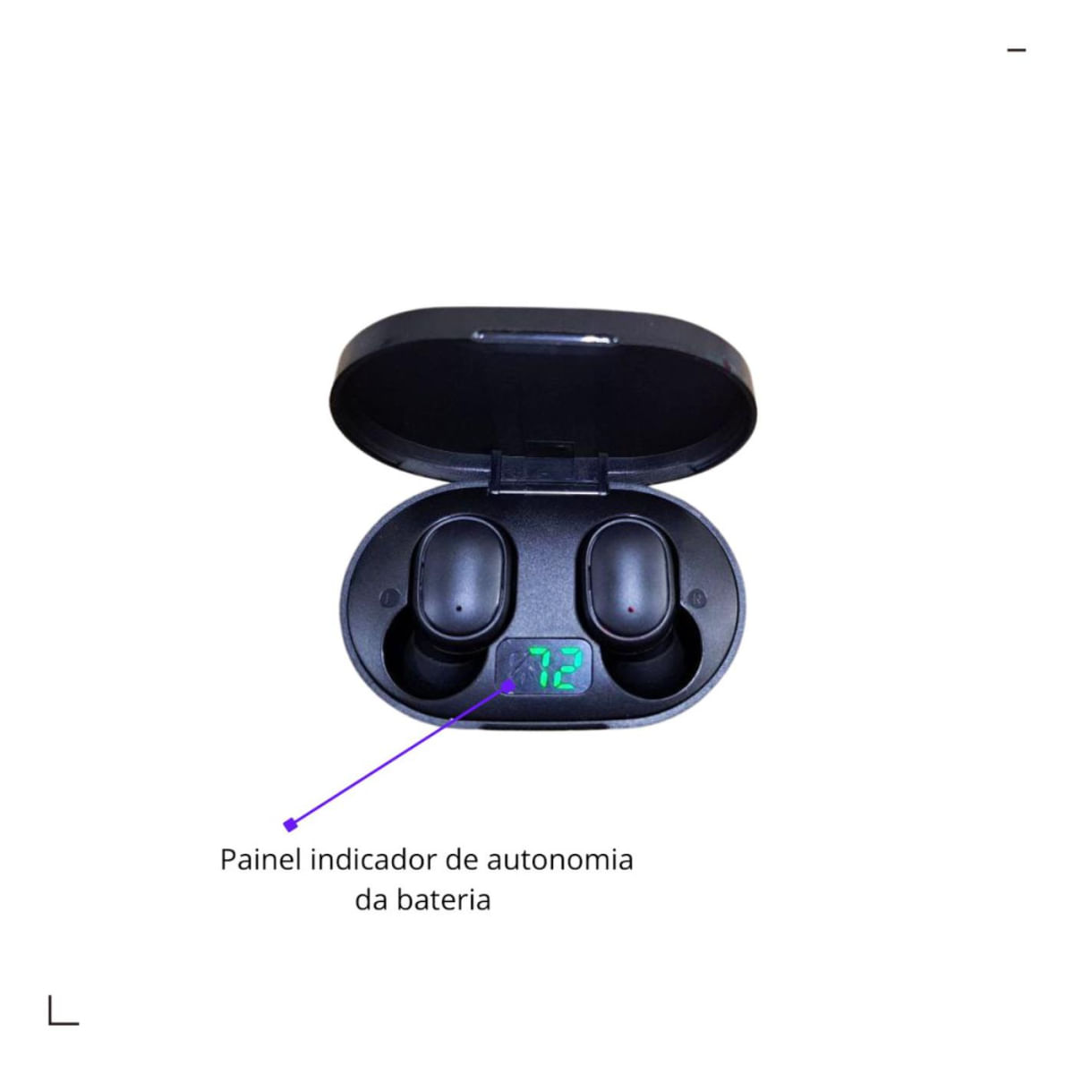 Fone Bluetooth Dots Preto C/ Visor Para Moto G10 G20 G30