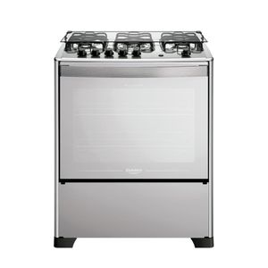 Fogão 5 Bocas Espelhado Com Mesa Inox Dako Magister Inox Style Bivolt