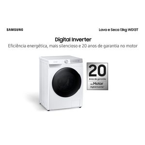 Lava e Seca Samsung 13 kg Smart Digital Inverter - WD13T - Branco