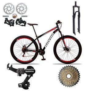 Bicicleta Mountain Bike 21 Velocidades Aço Suspensão Shimano Cor Grafite