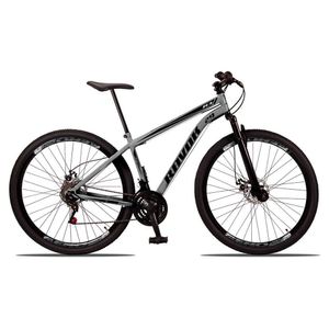 Bicicleta Mountain Bike 21 Velocidades Aço Suspensão Shimano Cor Grafite