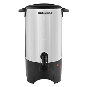 Elite Gourmet Cafeteira Elétrica De 40 Xícaras Com Dispensador Duplo Inox