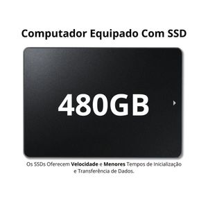 Computador CPU Intel Core i5 8GB DDR3 SSD 480GB Wi-Fi Fonte 230W Bivolt Windows
