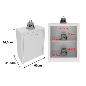 Balcão Escritório com 2 Portas Multimóveis VCR25013