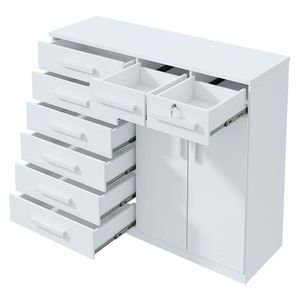 Cômoda Sapateira Ambiente Toronto Branco Brilho - Lopas