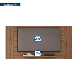 Painel para Tv até 55 Polegadas Extensível Múltiplus Caemmun - Nogueira San remo