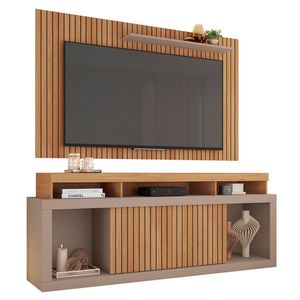 Rack com Painel para TV até 60 Polegadas New Oscar Caemmun - Buriti / fendi