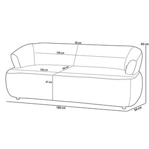 Kit Sofá 3 Lugares Para Sala 198cm Com 01 Poltrona Orgânica Florea M05 Bouclê Bege - Lyam Decor