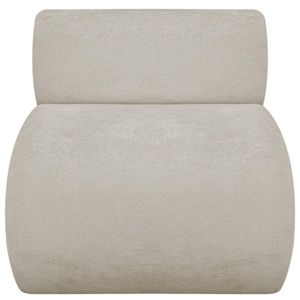 Poltrona Decorativa Orgânica Escritório Recepção Sala Virgínia Linho Amarena Móveis Bege