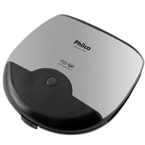 Mini Grill e Sanduicheira Philco Preto e Inox