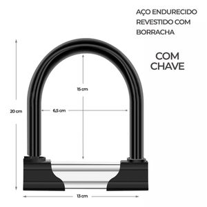 Cadeado Para Bicicleta Rontek U-lock Com Chave