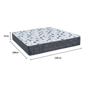 Cama Box Baú Viúva 128 Tecido Branco Com Colchão Alegro Bello Box D28 Cinza 58x128x188