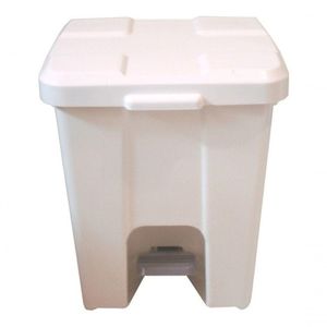 Cesto De Lixeira Quadrada Plástica Com Pedal 15l Branco