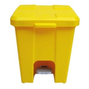 Cesto De Lixeira Quadrada Plástica Com Pedal 15l Branco