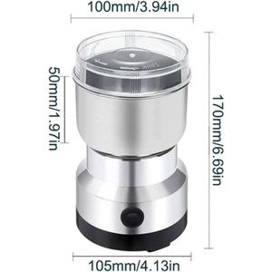Moedor Cafe Eletrico Em Inox Automatico Triturador Graos 200w Sementes Pimenta Portatil Bivolt