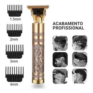 Aparador De Pelo T9 Dragão Dourado 110v-240v