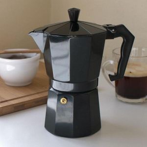 Cafeteira Italiana Preta Grande 12 Xicaras Premium Italia Cafe Expresso Manual Moka Em Aluminio