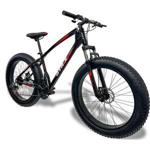 Bicicleta Fat Bike Gtr-x Aro 26 Freios Disco Alumínio Shimano Quadro 19 Preto