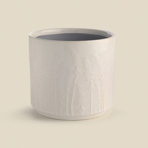 Cachepot Blanche Stoneware 20x18cm - A\CASA