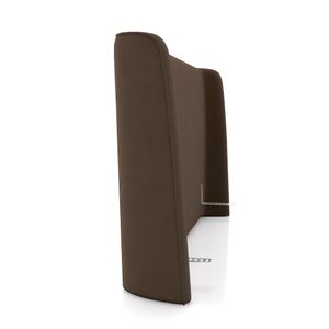 Cabeceira Design para Cama Queen Torres Pés em Madeira Veludo Marrom G91 - Gran Belo