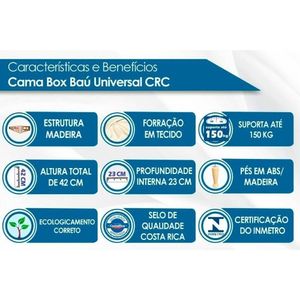 Cama Box Baú Casal: Colchão Espuma D33 Plumatex D45 Selectus + Base Crc Suede Clean (138x188)