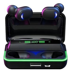 Fone Ouvido Preto LED Power Bank Para Samsung S24 FE
