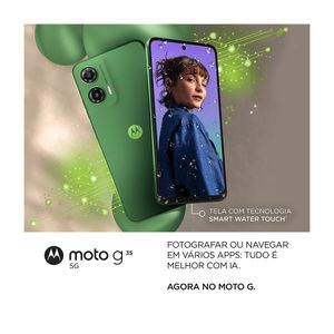 Smartphone Motorola Moto g35 5G 128GB | 12GB (4GB RAM +8GB RAM Boost) e Câmera 50MP com AI NFC Tela 6.7" - Grafite